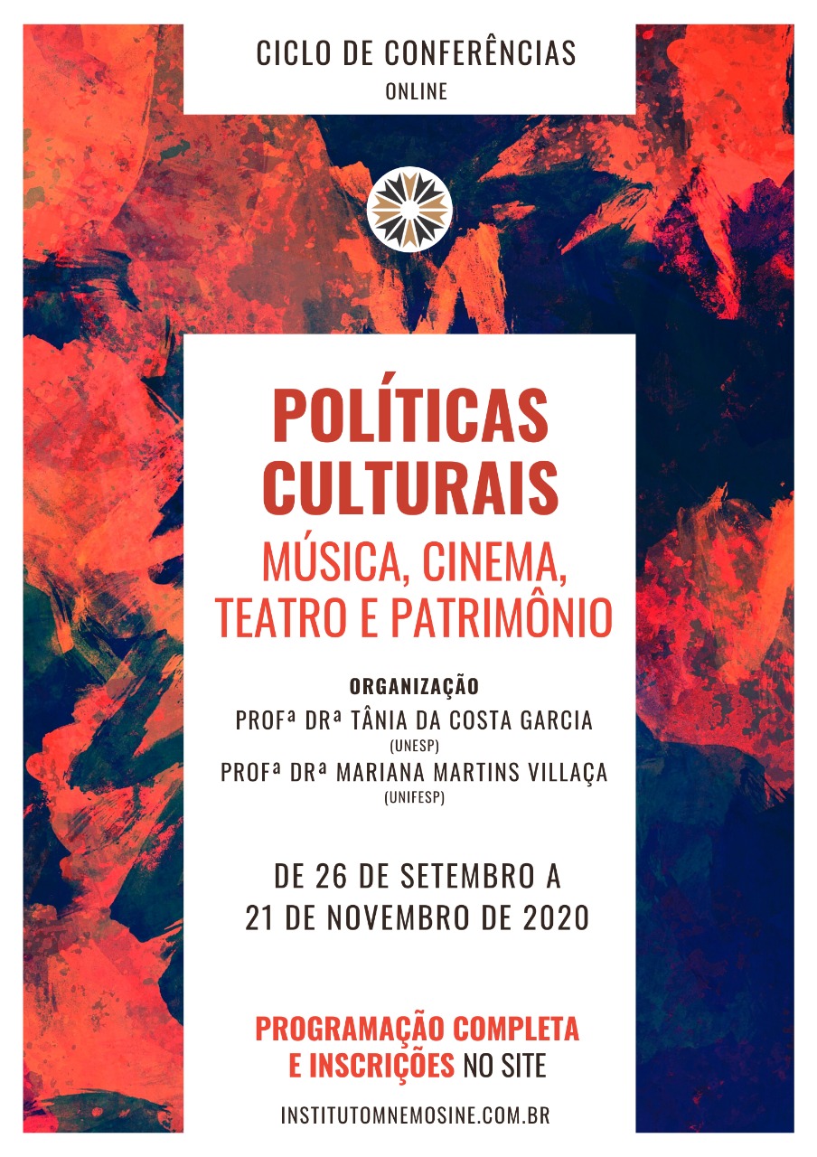 flyer para celular ciclo Políticas Culturais