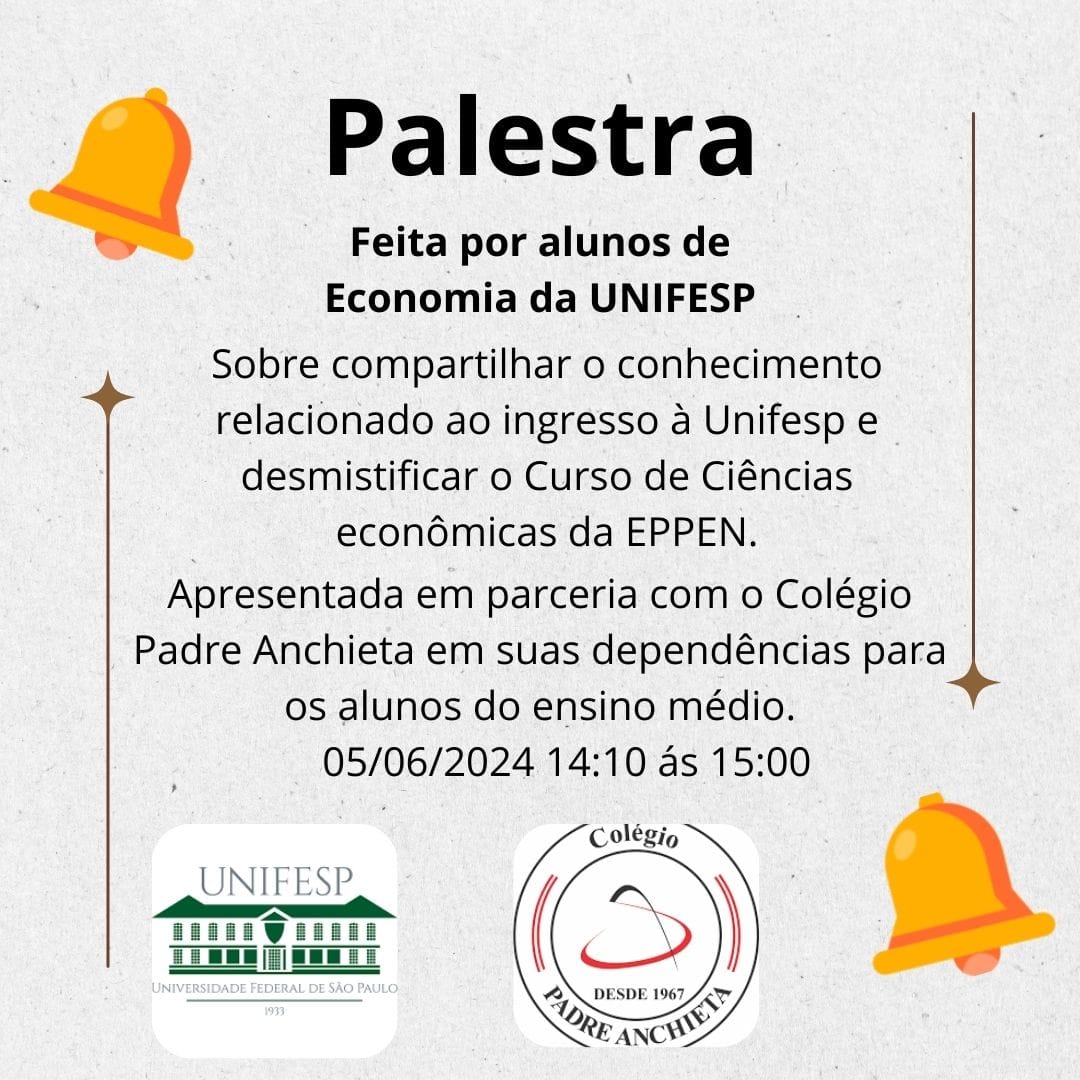 Apresentação sobre como adentrar a universidade e desmistificar o curso de Ciências Econômicas