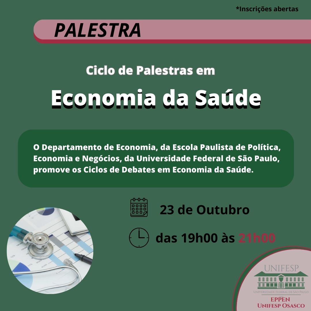 Ciclo de palestra em economia da saúde 1