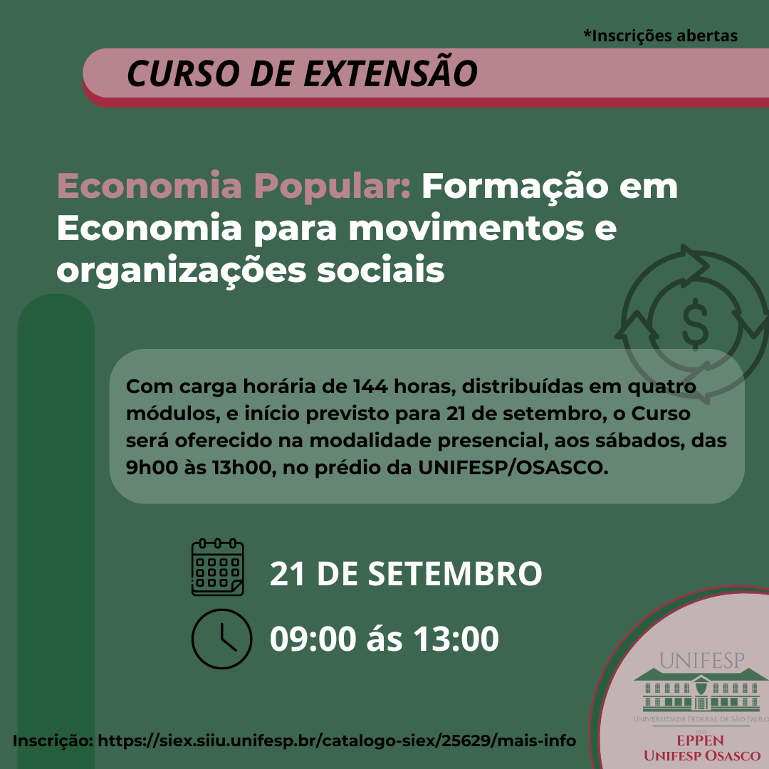 Economia Popular Formação em Economia para movimentos e organizações sociais 2