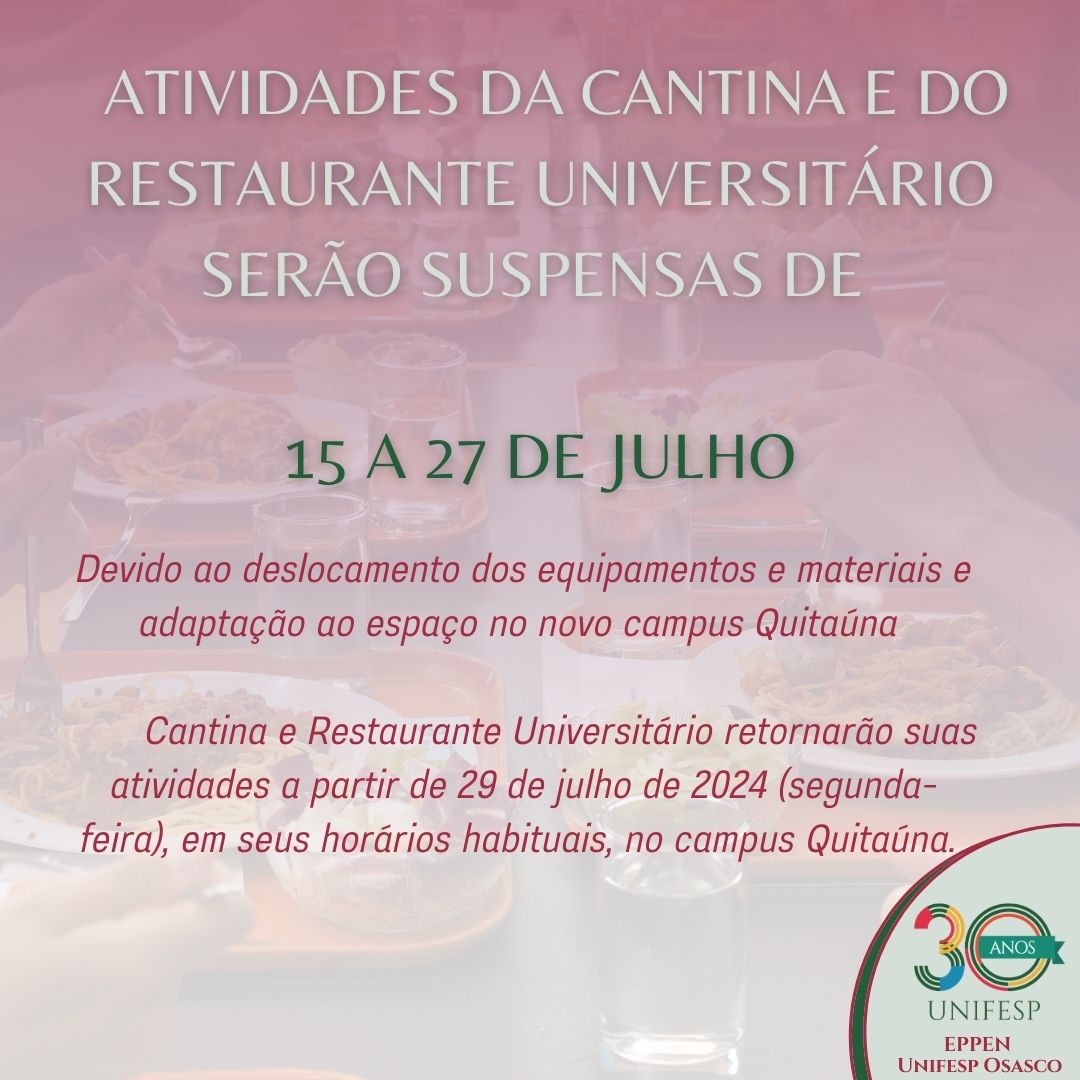 Mudança RU e Cantina