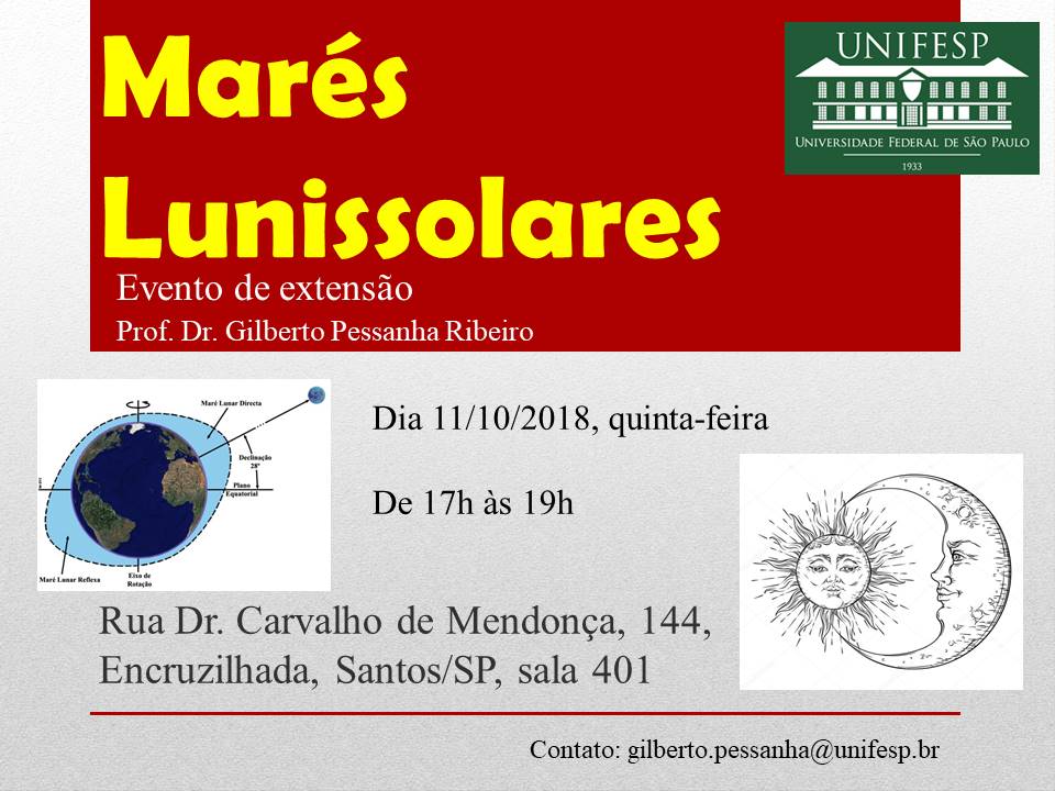 Marés Lunissolares   evento de extensao   cartaz