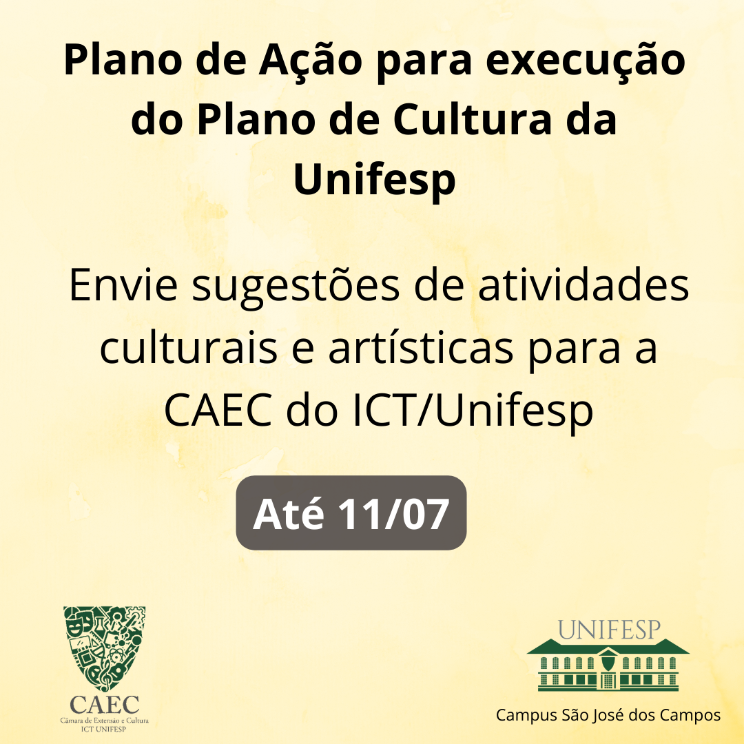 Plano de Ação para execução do Plano de Cultura da Unifesp 