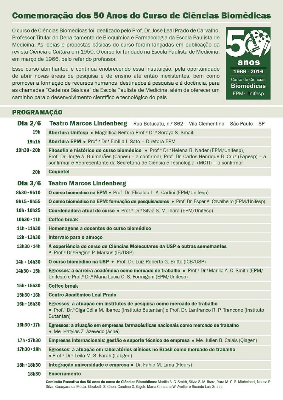 50 anos programa biomedicas