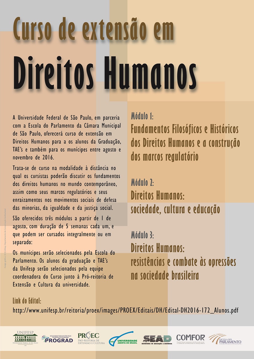 Curso Direitos Humanos cartaz A3