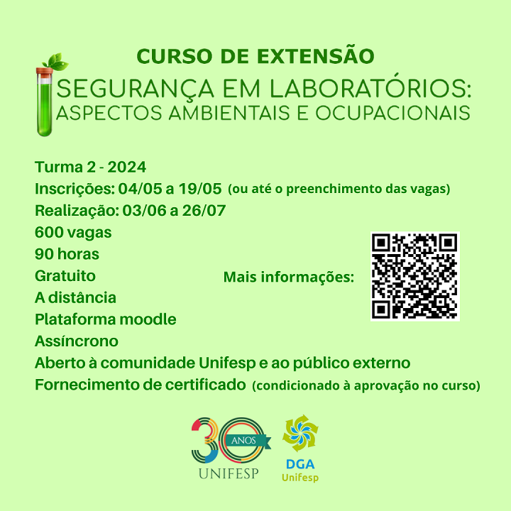 Segurança em laboratórios DGA Unifesp FEED