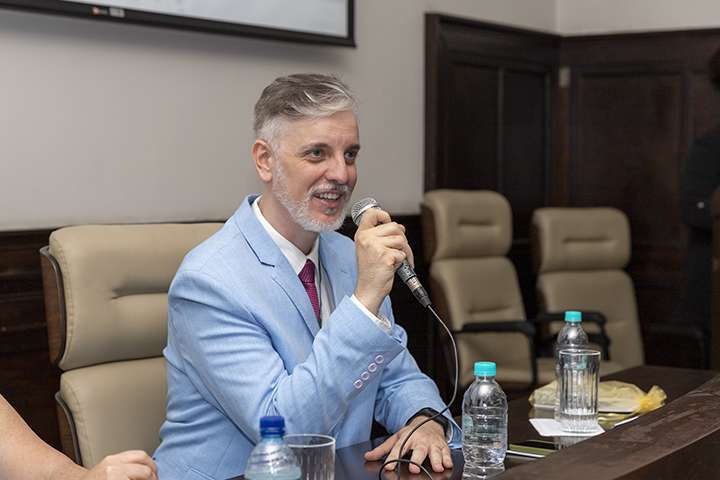 Fernando Atique, pró-reitor de Pós-Graduação e Pesquisa da Unifesp, durante o evento