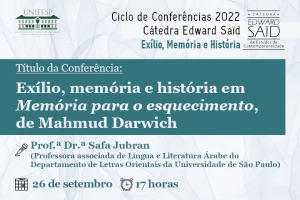 Exílio, memória e história em Memória para o esquecimento, de Mahmud Darwich