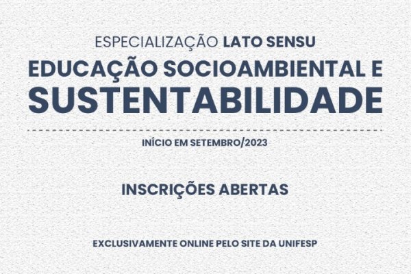 Curso de especialização em Educação Socioambiental e Sustentabilidade