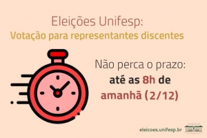 Eleições para representação discente 2023 terminam nesta sexta-feira, às 8h