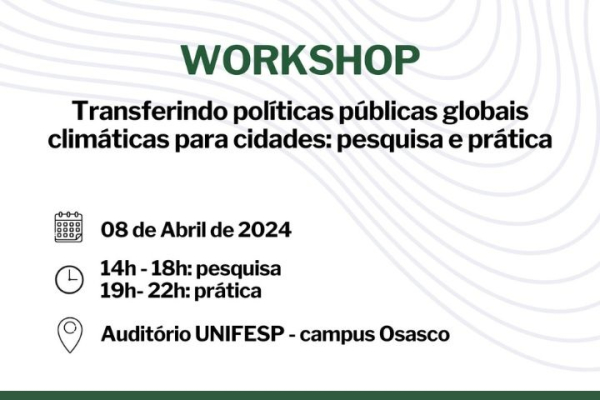 Transferindo políticas públicas globais climáticas para cidades: pesquisa e prática