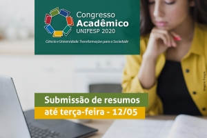 Atenção: submissão de resumos para o Congresso Acadêmico Unifesp 2020 vai até 12 de maio