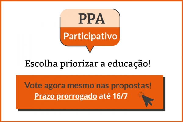 Votação do PPA Participativo acontece até o dia 16/7