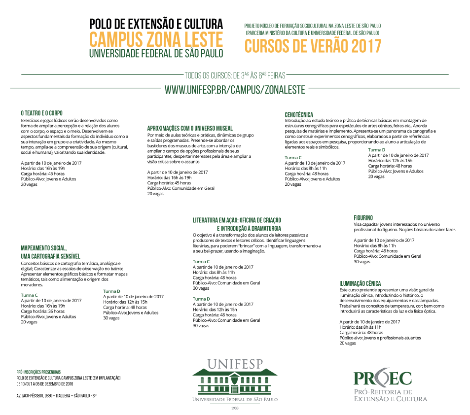 Poster Divulgacao 2017 CURSOS DE VERÃO