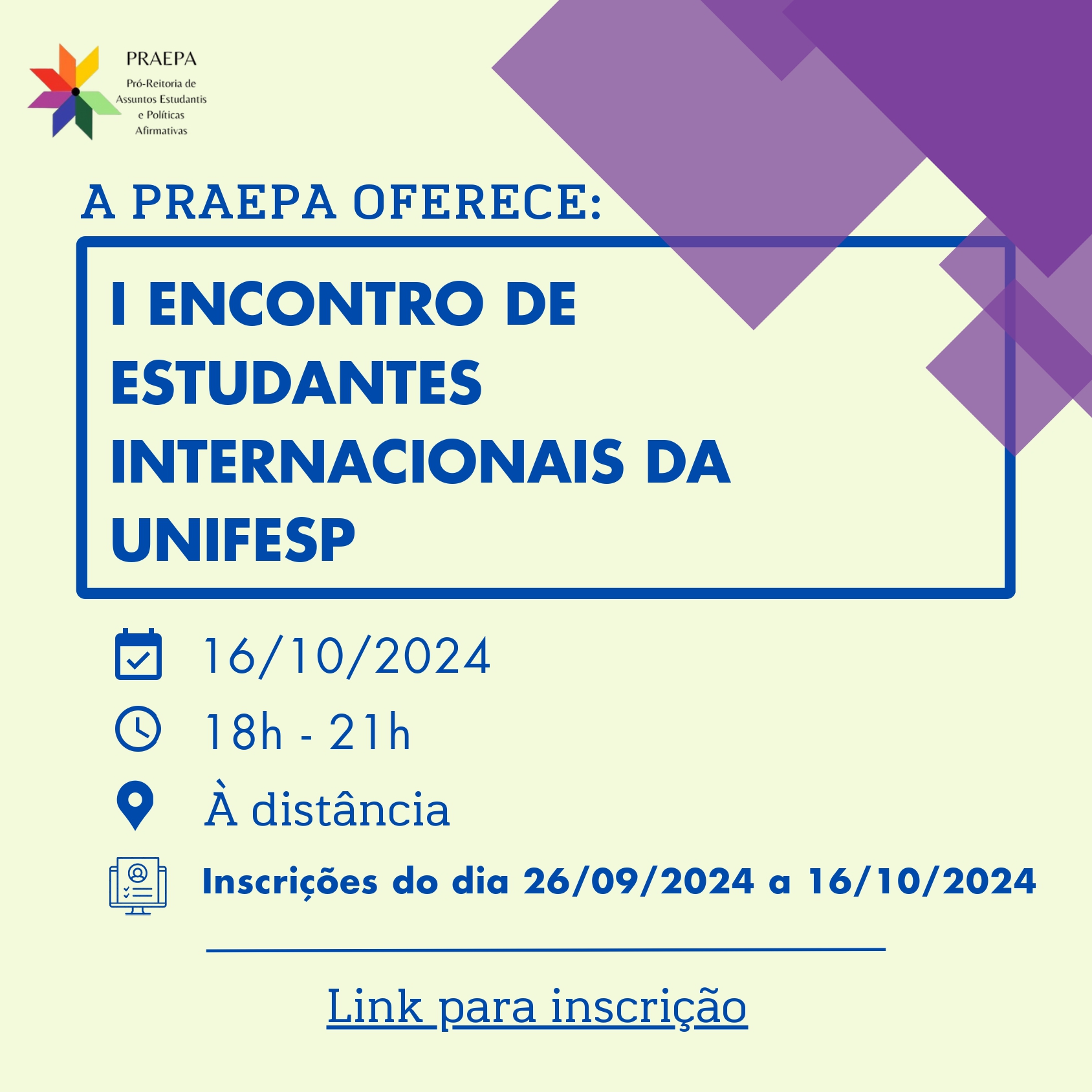 I encontro de estudantes internacionais da Unifesp page 0001